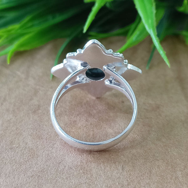 Natural Blue Copper Turquoise New Design Round Stone Ring, 925 Sterling Silver Round Turquoise Ring, Turquoise Round Ring, Statement Ring