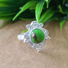 Natural Green Copper Turquoise New Design Round Stone Ring, 925 Sterling Silver Round Turquoise Ring, Turquoise Round Ring, Statement Ring