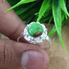 Natural Green Copper Turquoise New Design Round Stone Ring, 925 Sterling Silver Round Turquoise Ring, Turquoise Round Ring, Statement Ring