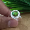 925 Sterling Silver Statement Ring, NEW ARRIVAL Natural Green Copper Turquoise Roun