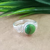 Natural Green Copper Turquoise New Design Round Stone Ring, 925 Sterling Silver Round Turquoise Ring, Turquoise Round Ring, Statement Ring