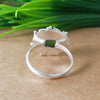 New Design Natural Green Copper Turquoise Cushion Stone Ring, 925 Sterling Silver Cushion Turquoise Ring, Turquoise Cushion Ring