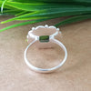New Design Natural Green Copper Turquoise Cushion Stone Ring, 925 Sterling Silver Cushion Turquoise Ring, Turquoise Cushion Ring