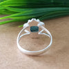 New Design Natural Blue Copper Turquoise Cushion Stone Ring, 925 Sterling Silver Cushion Turquoise Ring, Turquoise Cushion Ring