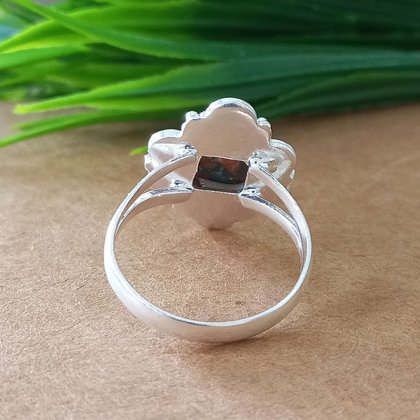 925 Sterling Silver Cushion Turquoise Ring, New Design Natural Oyster Copper Turquoise Cushion Stone Ring, Turquoise Cushion Ring