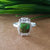 925 Sterling Silver Cushion Turquoise Ring, New Design Natural Green Copper Turquoise Cushion Stone Ring, Turquoise Cushion Ring