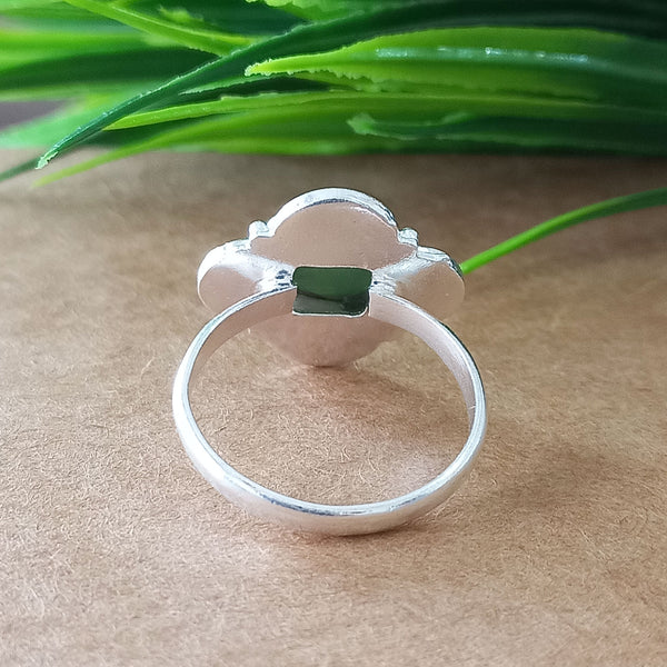 New Design Natural Green Copper Turquoise Cushion Stone Ring, 925 Sterling Silver Cushion Turquoise Ring, Turquoise Cushion Ring