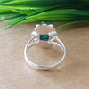 New Design Natural Blue Copper Turquoise Cushion Stone Ring, 925 Sterling Silver Cushion Turquoise Ring, Turquoise Cushion Ring