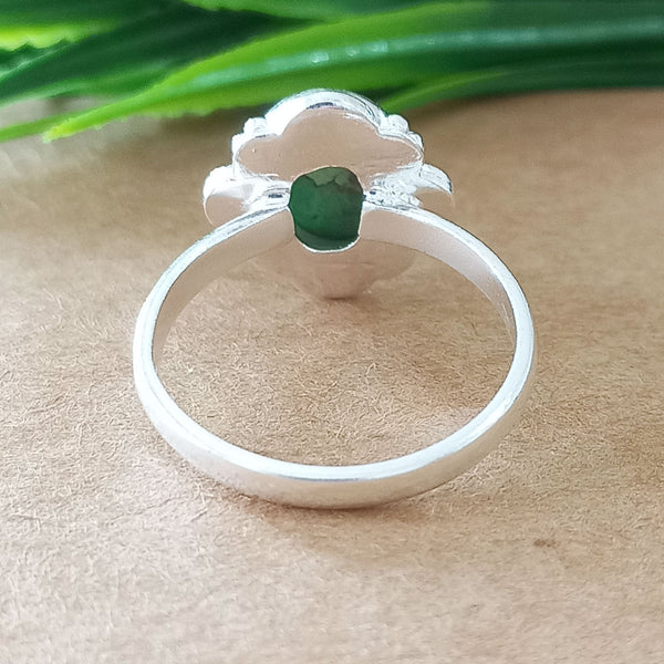 925 Sterling Silver Oval Turquoise Ring, New Design Natural Green Copper Turquoise Oval Stone Ring, Turquoise Oval Ring, Statement Ring