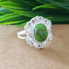 925 Sterling Silver Statement Ring, NEW ARRIVAL Natural Green Copper Turquoise Oval Silver Ring, Turquoise Oval Silver Ring, Gemstone Ring