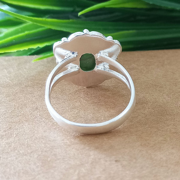 925 Sterling Silver Statement Ring, NEW ARRIVAL Natural Green Copper Turquoise Oval Silver Ring, Turquoise Oval Silver Ring, Gemstone Ring