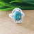 925 Sterling Silver Statement Ring, NEW ARRIVAL Natural Blue Copper Turquoise Oval Silver Ring, Turquoise Oval Silver Ring, Gemstone Ring