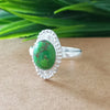 925 Sterling Silver Statement Ring, NEW ARRIVAL Natural Green Copper Turquoise Oval Silver Ring, Turquoise Oval Silver Ring, Gemstone Ring