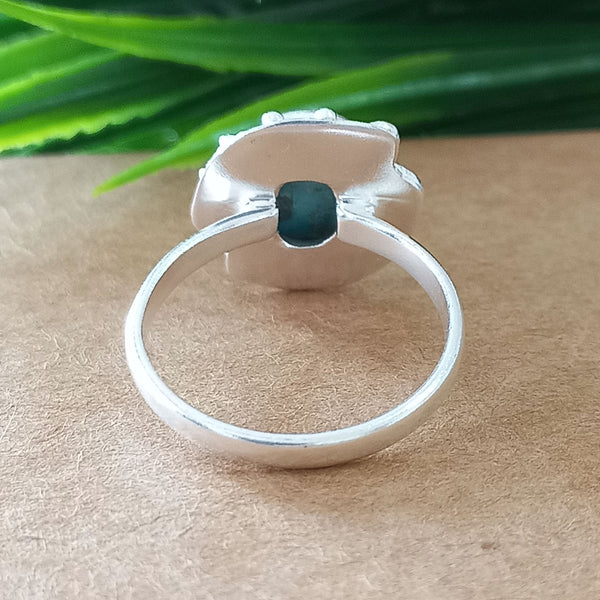 925 Sterling Silver Statement Ring, NEW ARRIVAL Natural Blue Copper Turquoise Oval Silver Ring, Turquoise Oval Silver Ring, Gemstone Ring