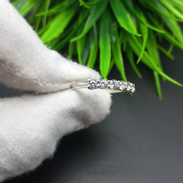Natural American Diamond Solitaire Silver Ring, 925 Sterling Silver Ring, Engagement Ring, Dainty Ring, Diamond Jewelry, Wedding Jewelry