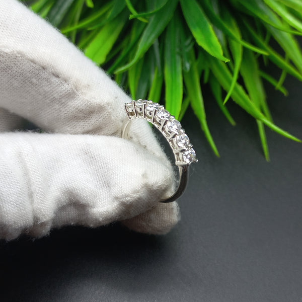 Natural American Diamond Solitaire Silver Ring, 925 Sterling Silver Ring, Engagement Ring, Dainty Ring, Diamond Jewelry, Wedding Jewelry