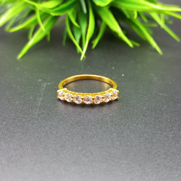 Natural American Diamond Solitaire Silver Ring, 925 Sterling Silver Ring, Gold Plated Engagement Ring, Dainty Ring, Diamond Jewelry