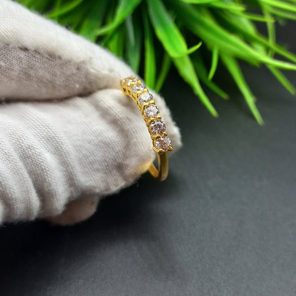 Natural American Diamond Solitaire Silver Ring, 925 Sterling Silver Ring, Gold Plated Engagement Ring, Dainty Ring, Diamond Jewelry