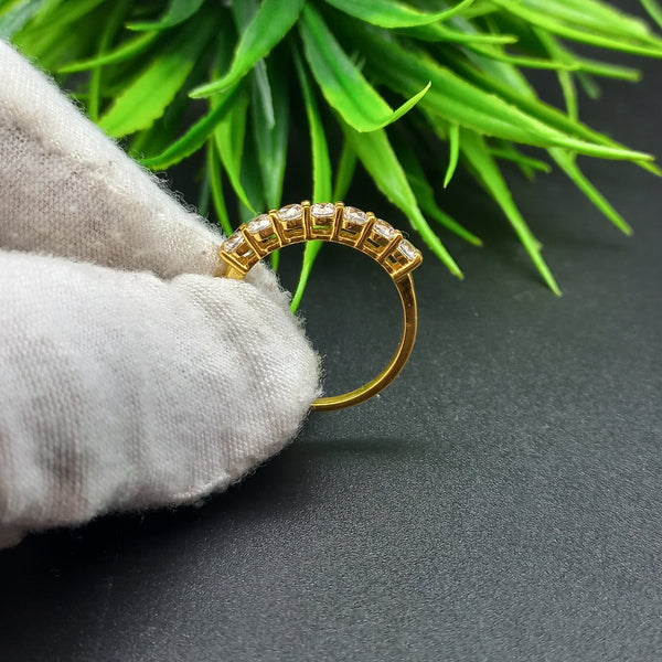 Natural American Diamond Solitaire Silver Ring, 925 Sterling Silver Ring, Gold Plated Engagement Ring, Dainty Ring, Diamond Jewelry