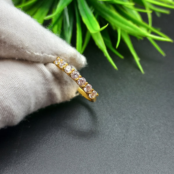 Natural American Diamond Solitaire Silver Ring, 925 Sterling Silver Ring, Gold Plated Engagement Ring, Dainty Ring, Diamond Jewelry