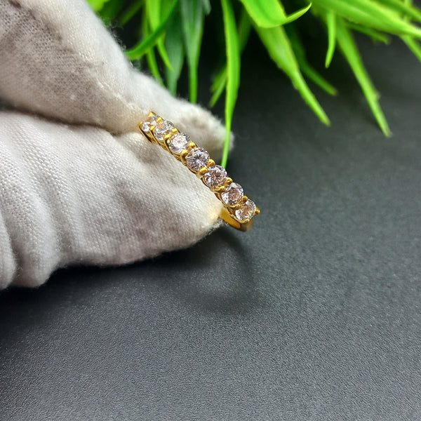 Natural American Diamond Solitaire Silver Ring, 925 Sterling Silver Ring, Gold Plated Engagement Ring, Dainty Ring, Diamond Jewelry