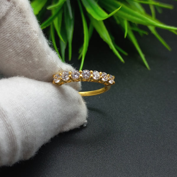 Natural American Diamond Solitaire Silver Ring, 925 Sterling Silver Ring, Gold Plated Engagement Ring, Dainty Ring, Diamond Jewelry