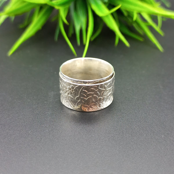 Very Rare Moon Stone Cabochon Round 925 Sterling Silver Spinner Ring/Handmade Jewelry/Designer Silver Fidget Ring/ Mother's Day Gift