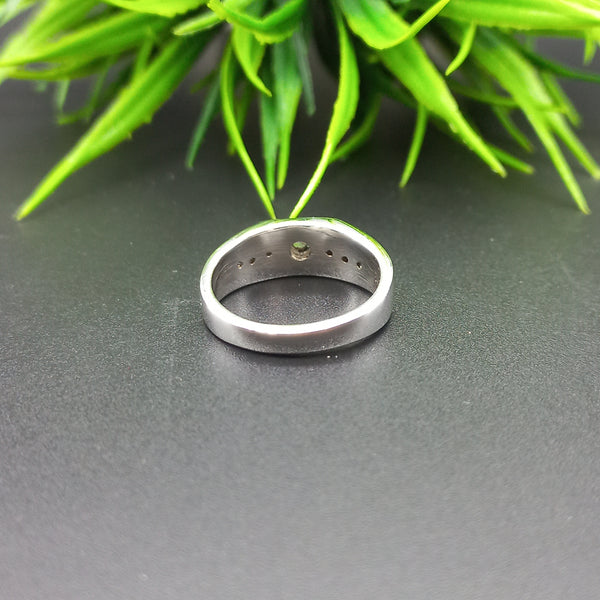 Natural American Diamond Solitaire Silver Ring, 925 Sterling Silver Ring, Engagement Ring, Dainty Ring, Diamond Jewelry, Wedding Jewelry