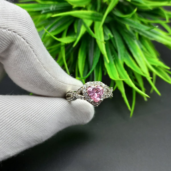 Natural American Diamond Solitaire Silver Ring, 925 Sterling Silver Ring, Engagement Ring, Dainty Ring, Diamond Jewelry, Wedding Jewelry