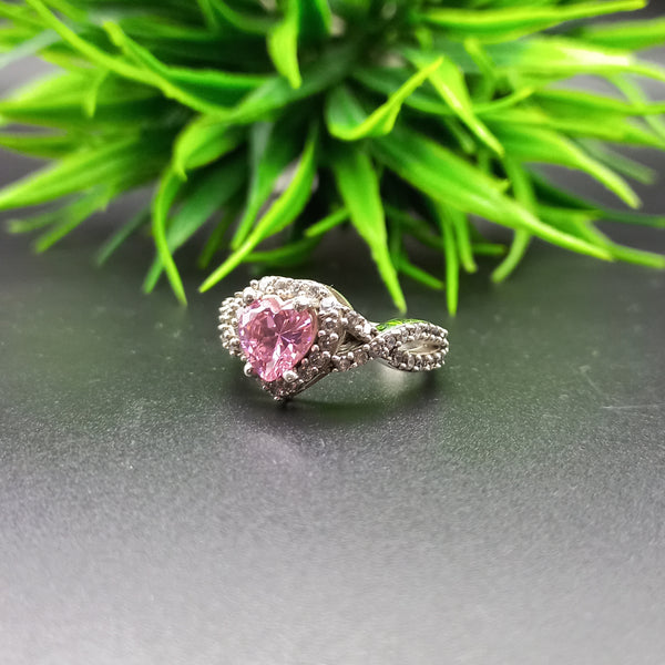 Natural American Diamond Solitaire Silver Ring, 925 Sterling Silver Ring, Engagement Ring, Dainty Ring, Diamond Jewelry, Wedding Jewelry