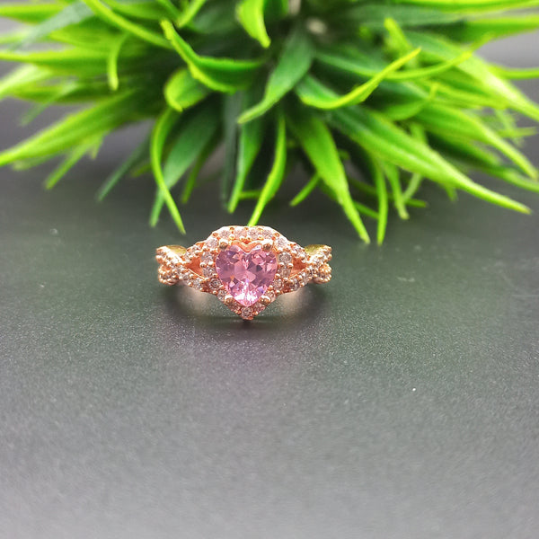 Natural American Diamond Solitaire Silver Ring, 925 Sterling Silver Ring, Engagement Ring, Dainty Ring, Diamond Jewelry, Wedding Jewelry