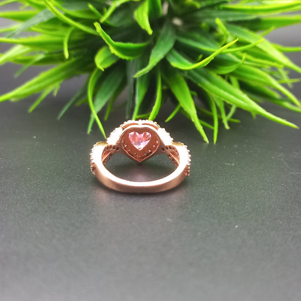 Natural American Diamond Solitaire Silver Ring, 925 Sterling Silver Ring, Engagement Ring, Dainty Ring, Diamond Jewelry, Wedding Jewelry