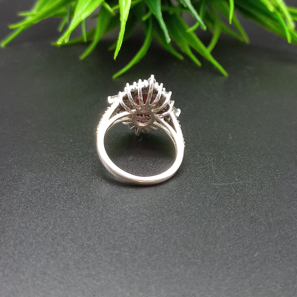 925 Sterling Silver | Oval Pink Tourmaline Ring | Engagement Ring | Promise Ring | Pink Gemstone | October Birthstone | Genuine Tourmaline |