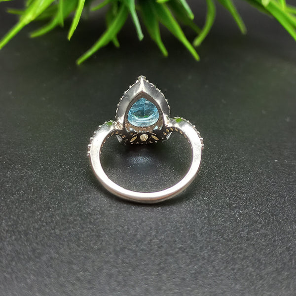 925 Sterling Silver | Natural Sky Blue Topaz Ring | Engagement Ring | Dainty Ring | Blue Gemstone | December Birthstone | Gift For Her |