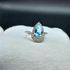 925 Sterling Silver | Natural Sky Blue Topaz Ring | Engagement Ring | Dainty Ring | Blue Gemstone | December Birthstone | Gift For Her |