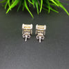 925 Sterling Silver | Natural Citrine Stud Earring | Square Cut Gemstone Silver Earring | Citrine Jewelry | November Birthstone Jewelry |