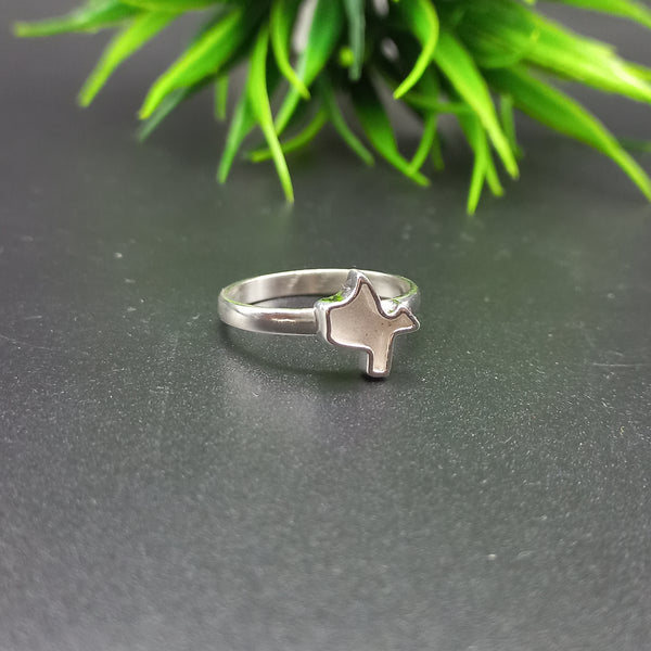 925 Sterling Silver Ring, Plain Bezel Cup US Texas City Map Close Blank Ring, Setting For Making Ring 10X10 MM, DIY Jewelry Supplies