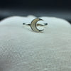 925 Sterling Silver Ring, Plain Bezel Cup Half Moon Close Blank Ring, Setting For Making Ring 10X10 MM, DIY Jewelry Supplies