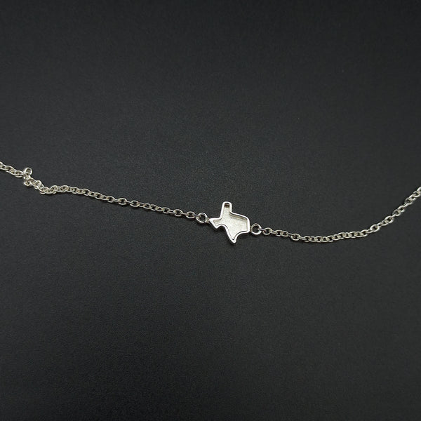 Personalized State Necklace - Texas Necklace - State Shape Necklace - 925 Sterling Silver Custom Necklace - Gift For Her -Minimalist Jewelry