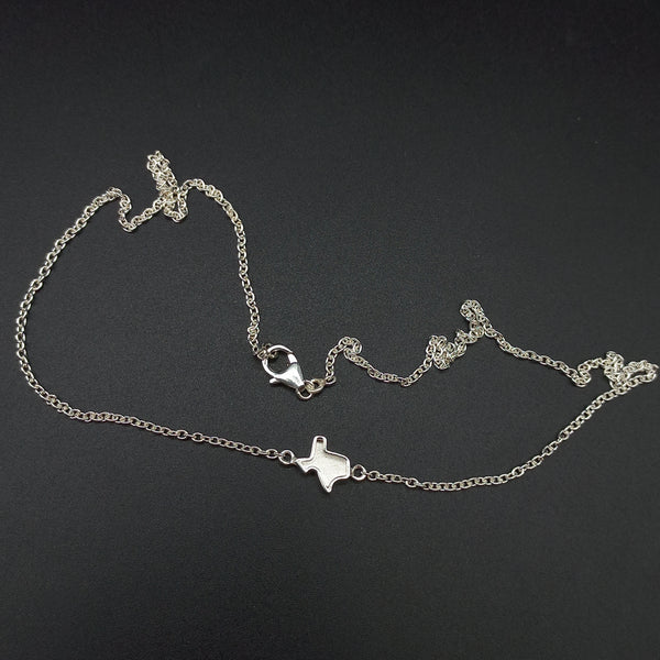 Personalized State Necklace - Texas Necklace - State Shape Necklace - 925 Sterling Silver Custom Necklace - Gift For Her -Minimalist Jewelry