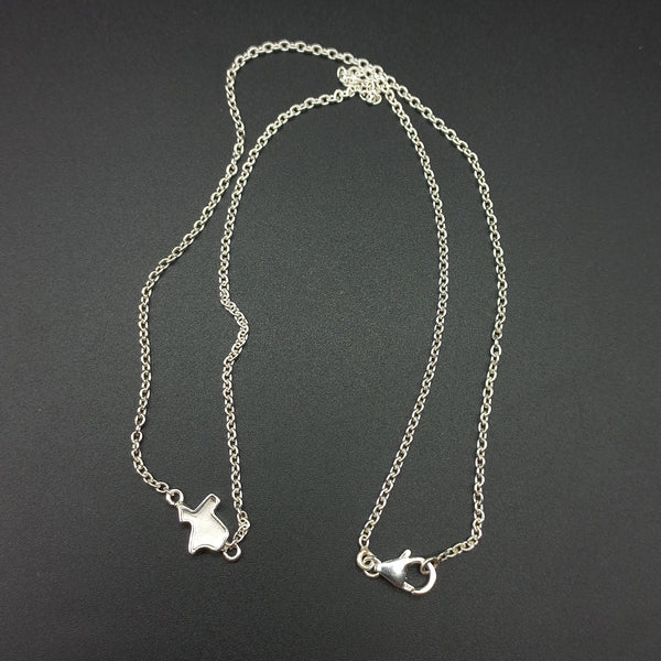 Personalized State Necklace - Texas Necklace - State Shape Necklace - 925 Sterling Silver Custom Necklace - Gift For Her -Minimalist Jewelry