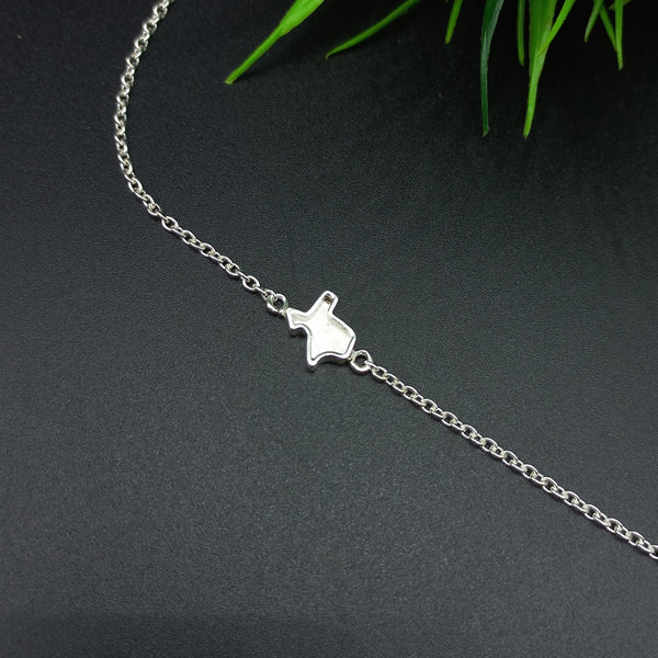 Personalized State Necklace - Texas Necklace - State Shape Necklace - 925 Sterling Silver Custom Necklace - Gift For Her -Minimalist Jewelry