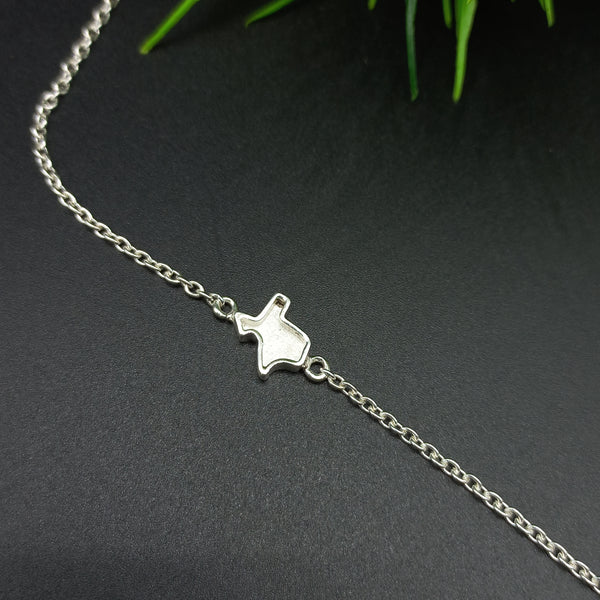 Personalized State Necklace - Texas Necklace - State Shape Necklace - 925 Sterling Silver Custom Necklace - Gift For Her -Minimalist Jewelry
