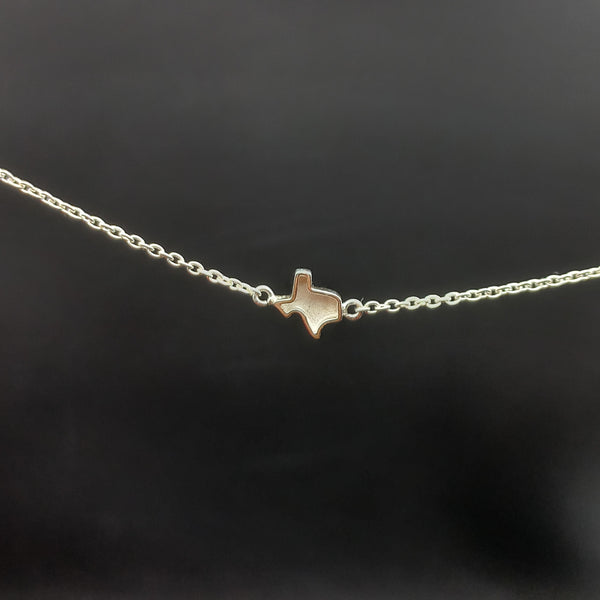 Personalized State Necklace - Texas Necklace - State Shape Necklace - 925 Sterling Silver Custom Necklace - Gift For Her -Minimalist Jewelry