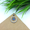 925 Sterling Silver Cubic Zirconia Round Pendant, 4MM Beautiful Blue Cubic Zirconia Round Pendant, Minimalist Dainty Round Pendant