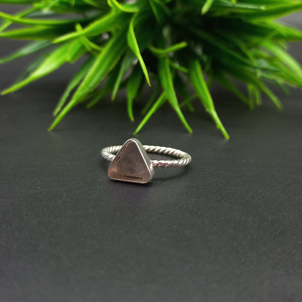 925 Sterling Silver Ring, Spiral Wire Plain Bezel Cup Trillion Close Blank Ring, Setting For Making Ring 10 MM To 18 MM, DIY Jewelry Supplies