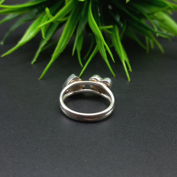 925 Sterling Silver Double Collet Ring, Plain Bezel Cup Heart Close Blank Ring, Setting For Making Ring 4 MM To 8 MM, DIY Jewelry Supplies