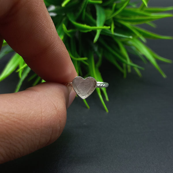 925 Sterling Silver Ring, Spiral Wire Plain Bezel Cup Heart Close Blank Ring, Setting For Making Ring 5 To 9 MM, DIY Jewelry Supplies