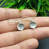 925 Sterling Silver Earring, Plain Bezel Cup Close Blank Hexagon Earring, Setting For Making Earring 5X5 MM To 10X10 MM, DIY Jewelry