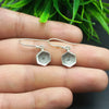 925 Sterling Silver Earring, Plain Bezel Cup Close Blank Hexagon Earring, Setting For Making Earring 5X5 MM To 10X10 MM, DIY Jewelry
